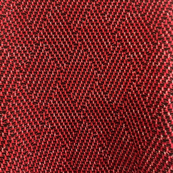 Alfred Dunner Petite Red & Black Metallic Knit Zip-Front Jacket | Size 12P - Picture 12 of 12